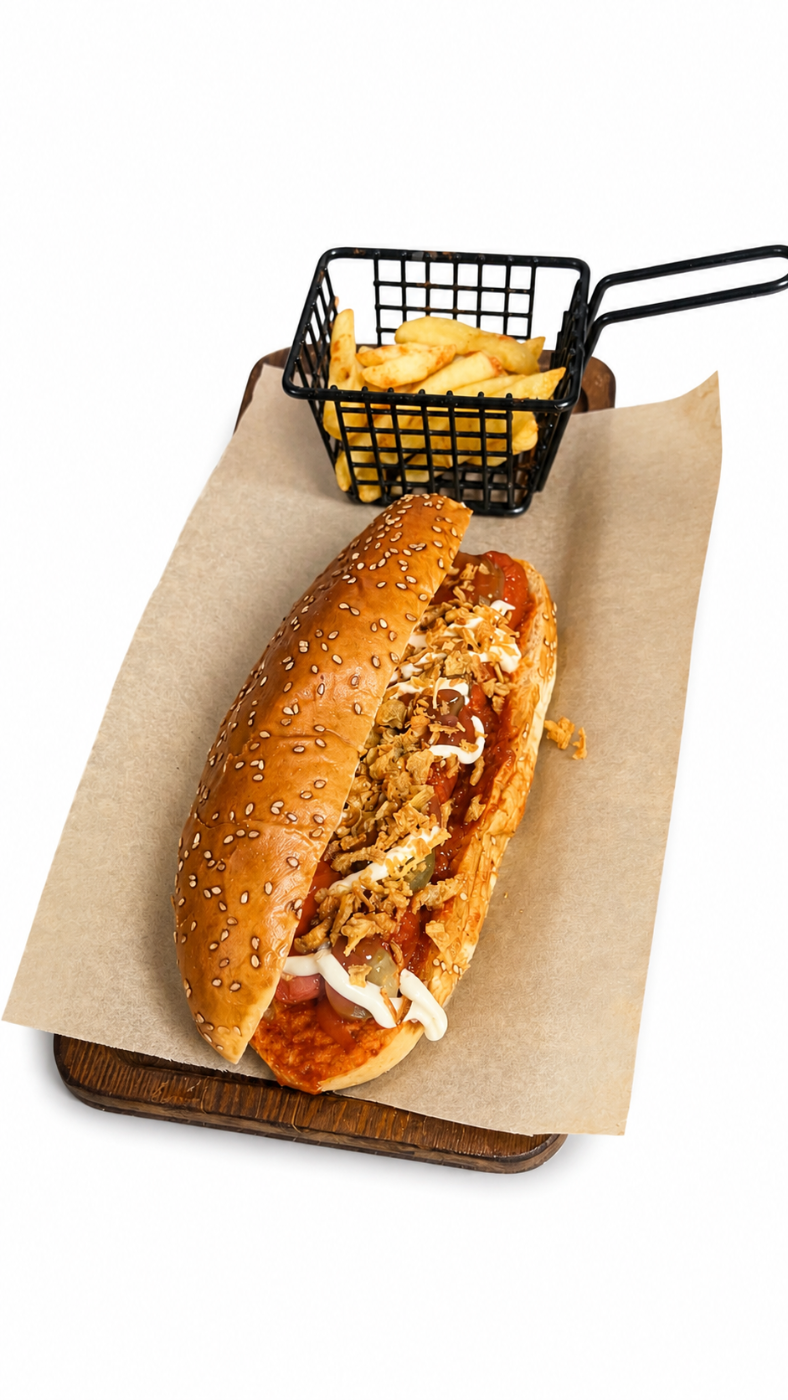 Hot Dog Double (Turşu,Patates )